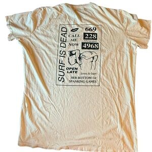 Cream and black Surf Is Dead tee #skater #Surf #Surfer 
XL